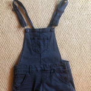 Black jean short overalls size small